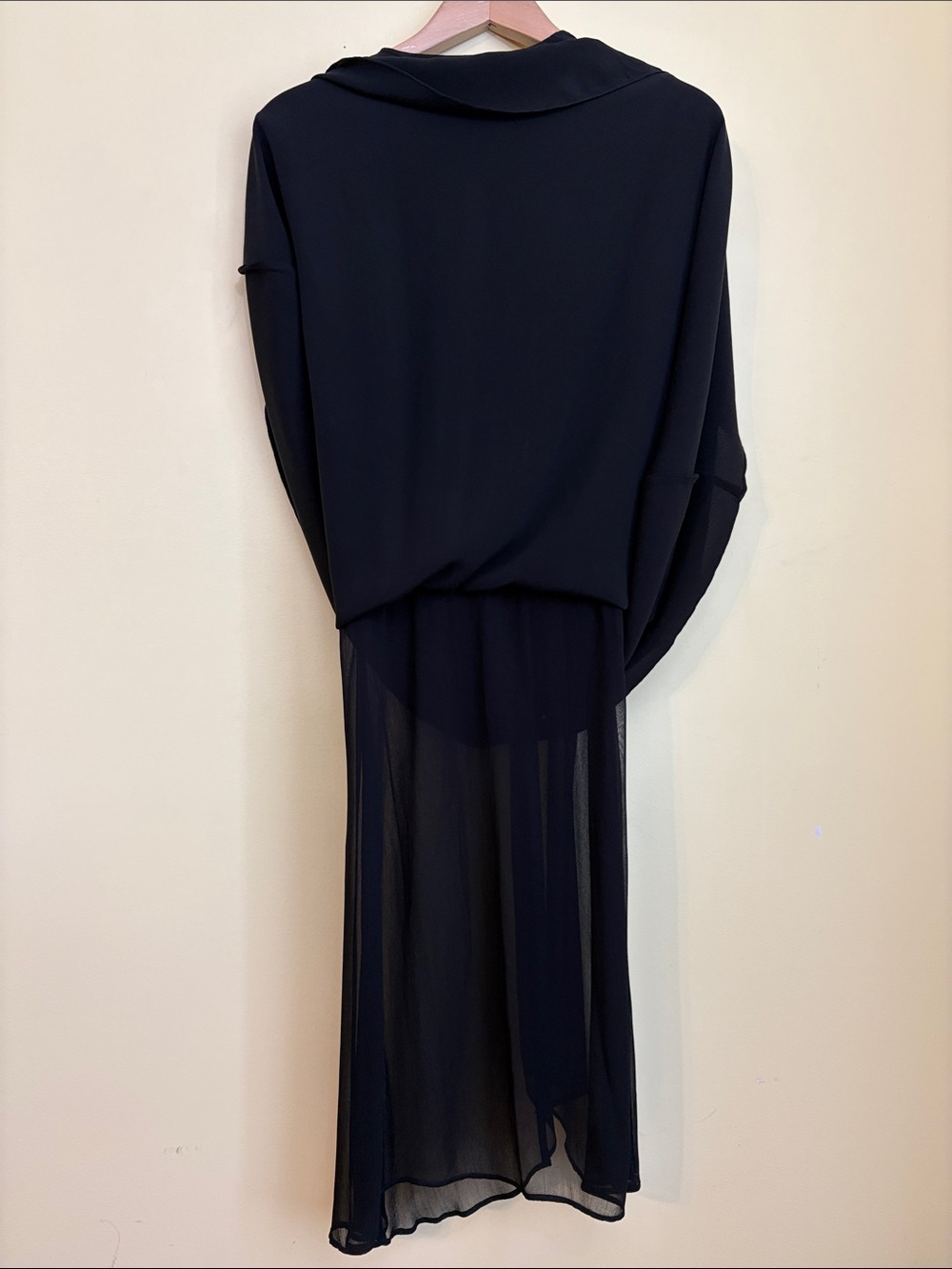 Isabel Marant Étoile West Black Asymmetrical Hem Flutter Sleeve Midi Dress 38/M - Picture 11 of 15